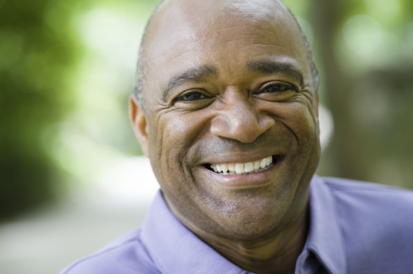 Smiling African American man