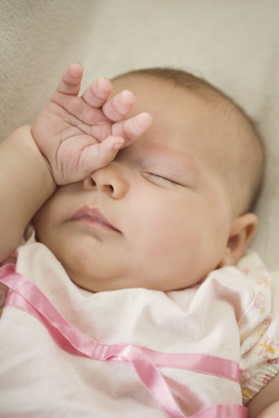 Close up sleeping baby