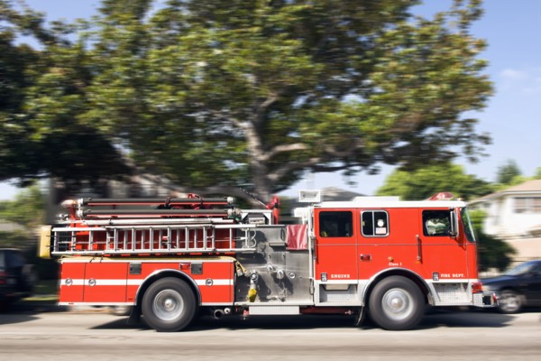 Fire truck responding to emergency