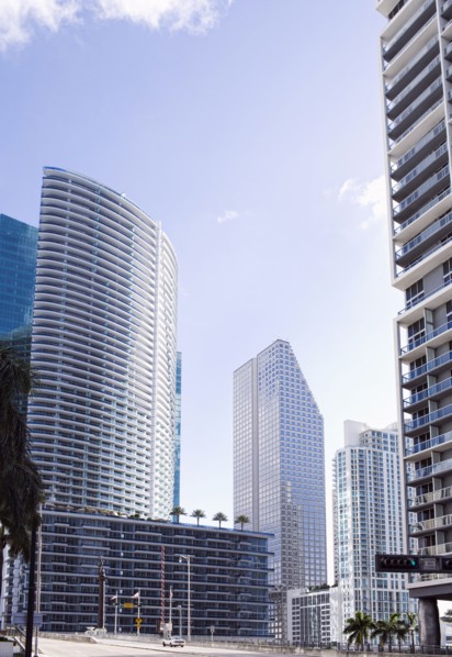 Highrise buildings in urban city