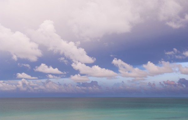 Clouds over tropical water