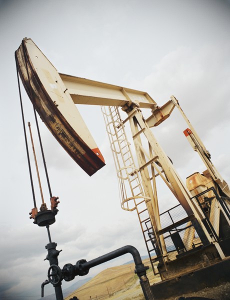 Nodding donkey oil rig
