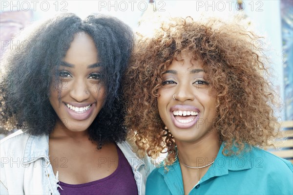 Close up of smiling women