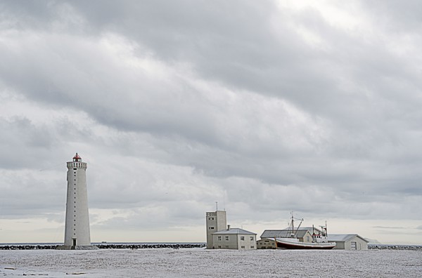 Lighthouse overlooking coastline