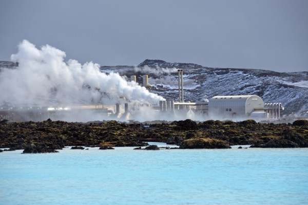 Power plant in arctic landscape