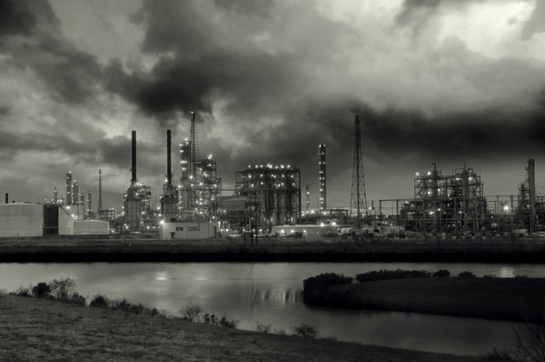 Clouds over power plant