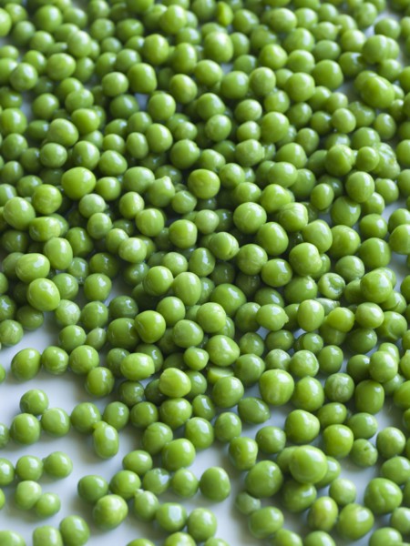 Close up of green peas