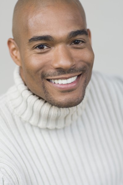Close up of confident African man