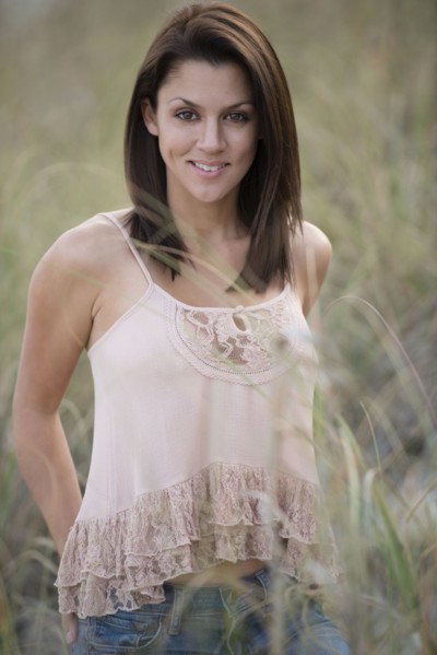 Caucasian woman smiling outdoors