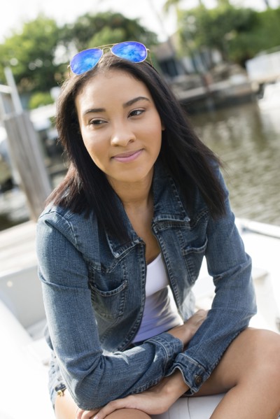 Close up of Black woman smiling