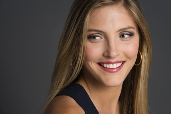 Close up of smiling Caucasian woman