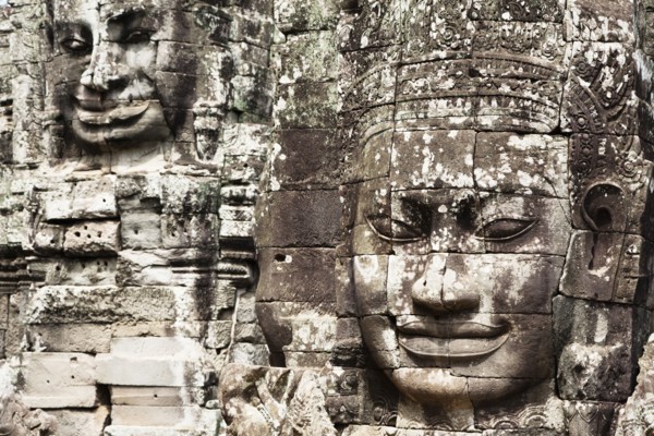 Stone faces in Avalokiteshvara