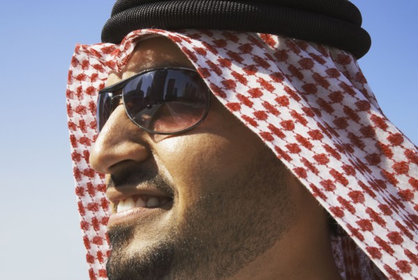 Close up of Arab man