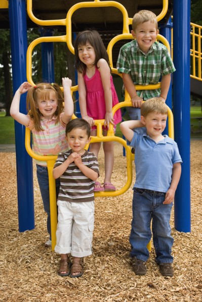 Children playing in playground