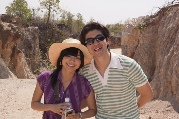 Chinese couple smiling