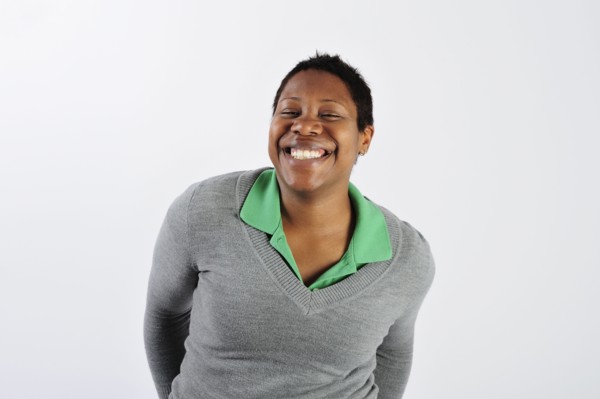 African woman smiling