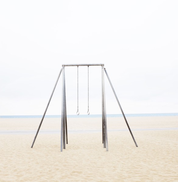 Empty rings on beach