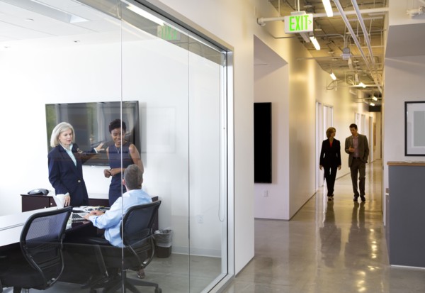 Business people talking in office