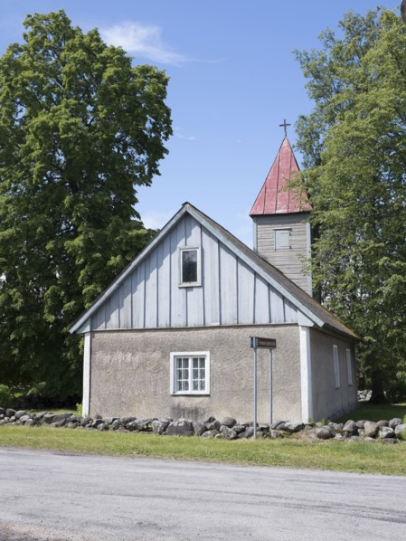 Church on rural road