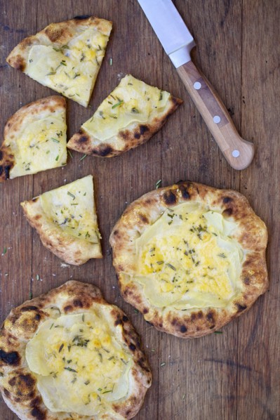 Close up of fresh flatbreads