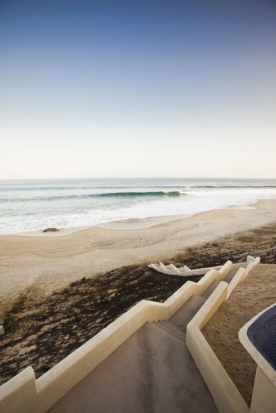 Staircase down to beach and ocean
