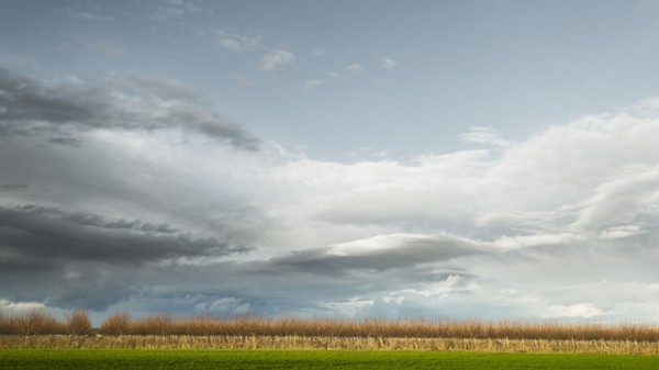Clouds over field