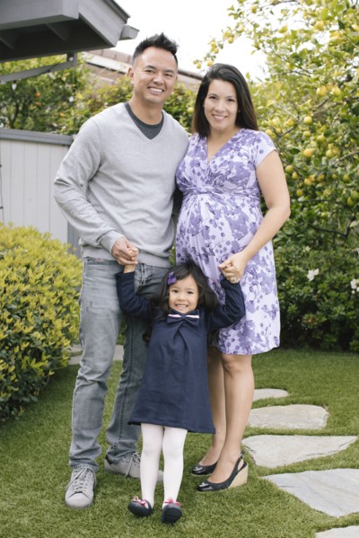 Portrait of parents and daughter