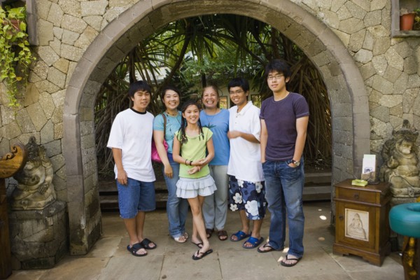 Multi-generational Asian family portrait