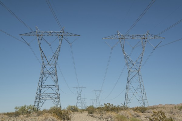 Electricity pylons and wire