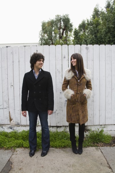 Couple in retro clothing