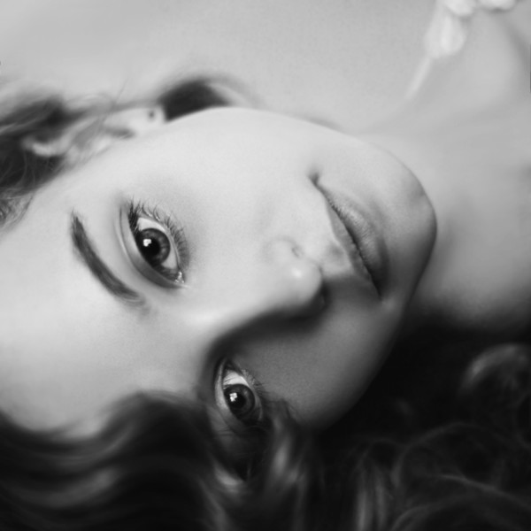 Close up of Caucasian girl's face