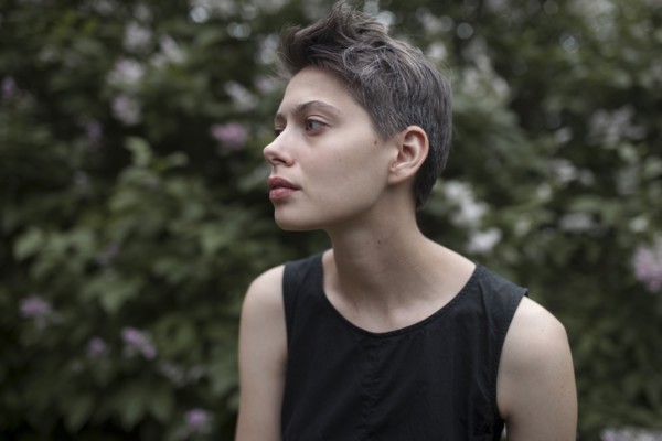 Pensive Caucasian woman