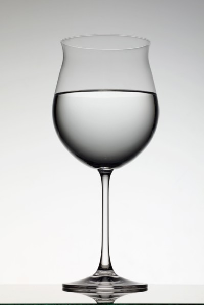 Water in wine glass