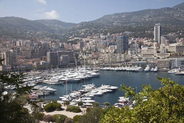 Yachts moored in Monte Carlo