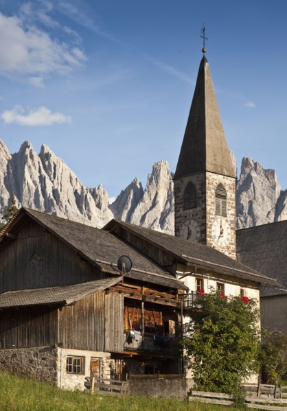 Church in mountain landscape
