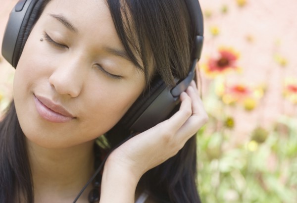 Close up of woman with headset