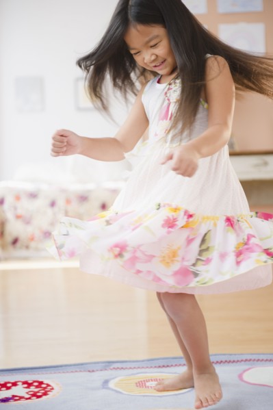 Korean girl dancing