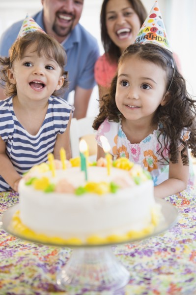 Family enjoying birthday party
