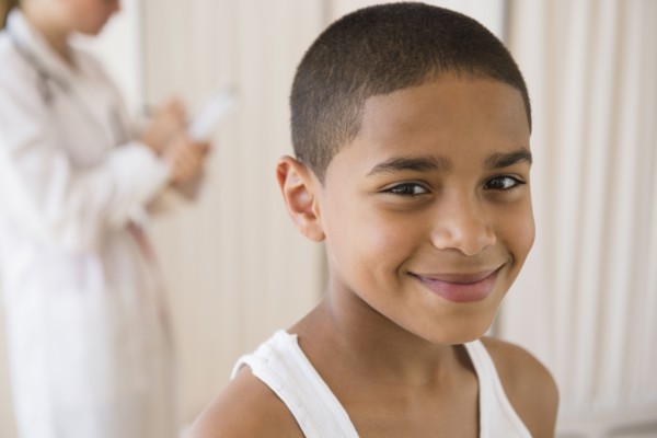 Smiling Hispanic boy