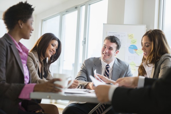 Business people talking in meeting