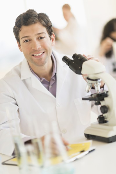 Scientist working in laboratory