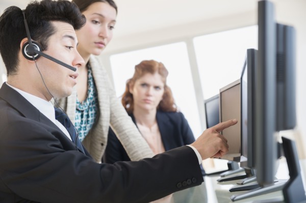 Business people talking in meeting