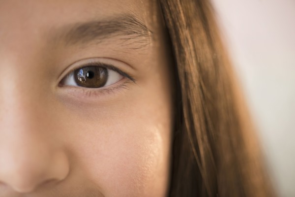 Close up of eye of girl