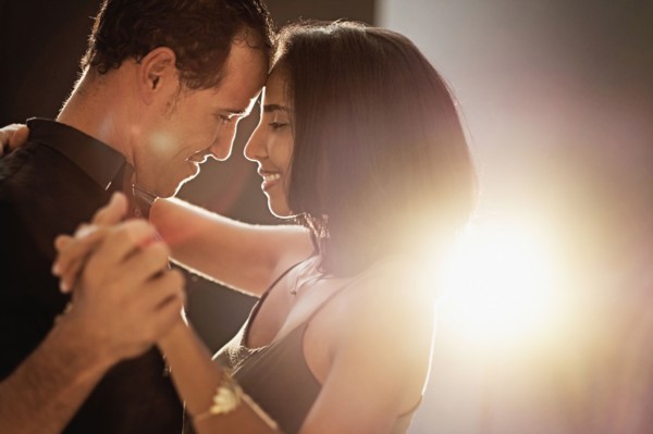 Hispanic couple dancing