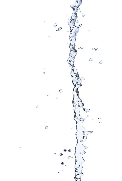 Water splashing on white background