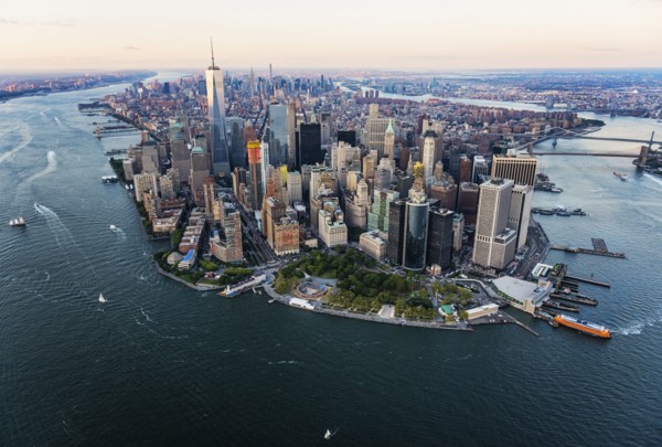 Aerial view of New York cityscape