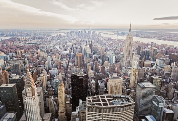 Aerial view of New York cityscape