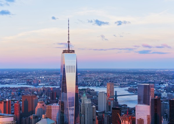 Aerial view of New York cityscape