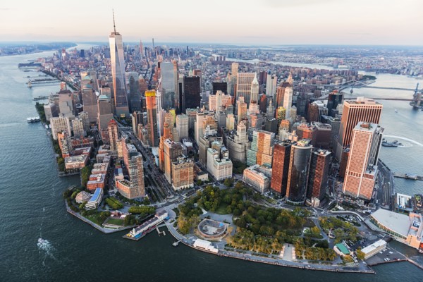 Aerial view of New York cityscape
