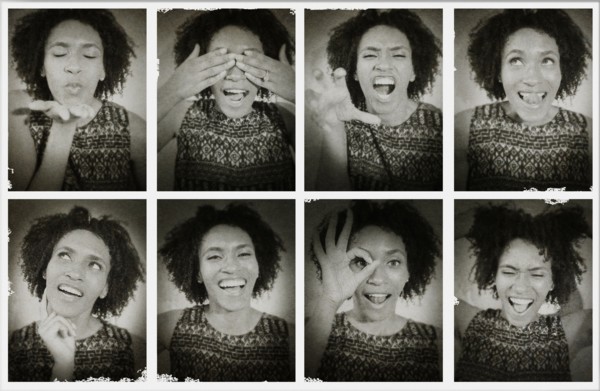 Series of photographs of Black woman from photo booth